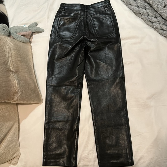 Aritzia Slim Fit Leather Pants - Picture 3 of 4
